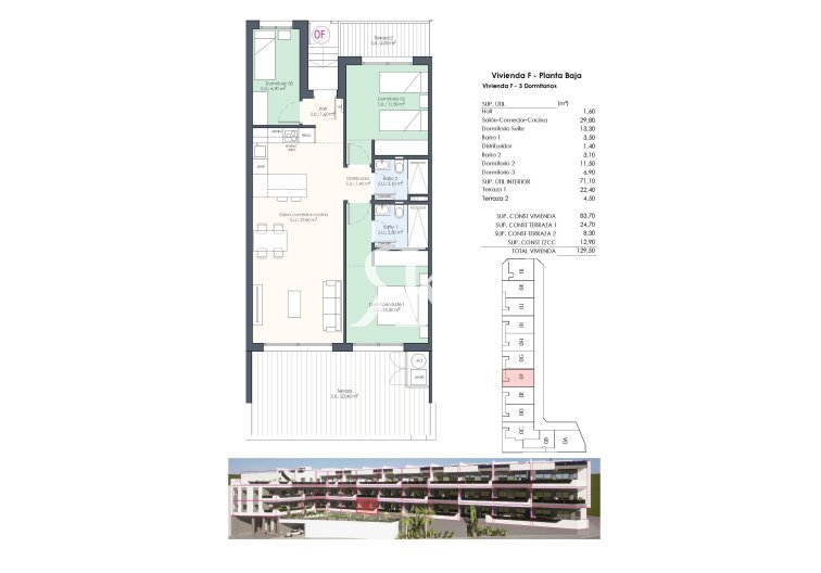 New Build - Ground floor apartment - Benijofar - Pueblo