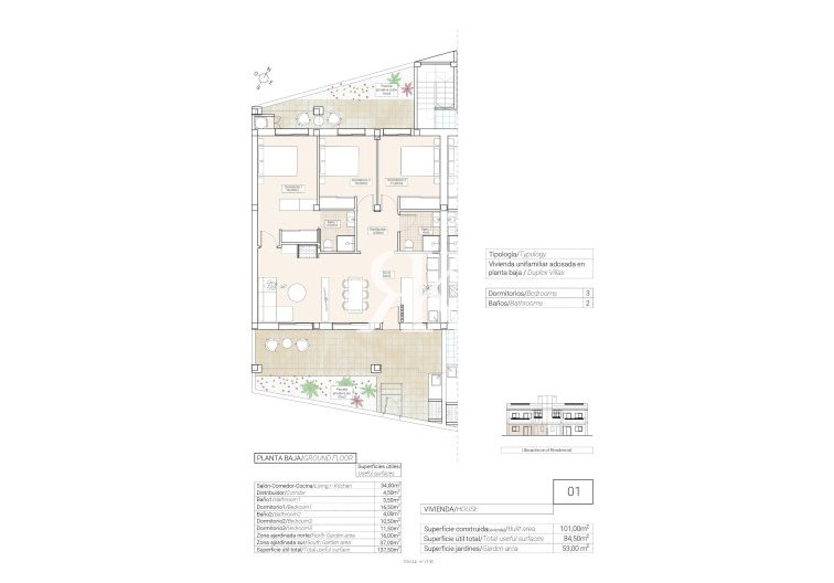 Neubau - Bungalow im Erdgeschoss - Hondón de las Nieves - El Salero