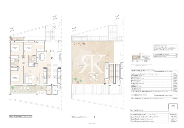 Neubau - Bungalow im obersten Stockwerk - Hondón de las Nieves - El Salero