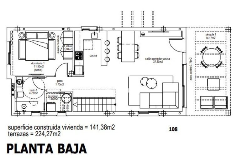 Obra Nueva en construcción - Villa independiente - Torre de la Horadada - Playa de las Higuericas