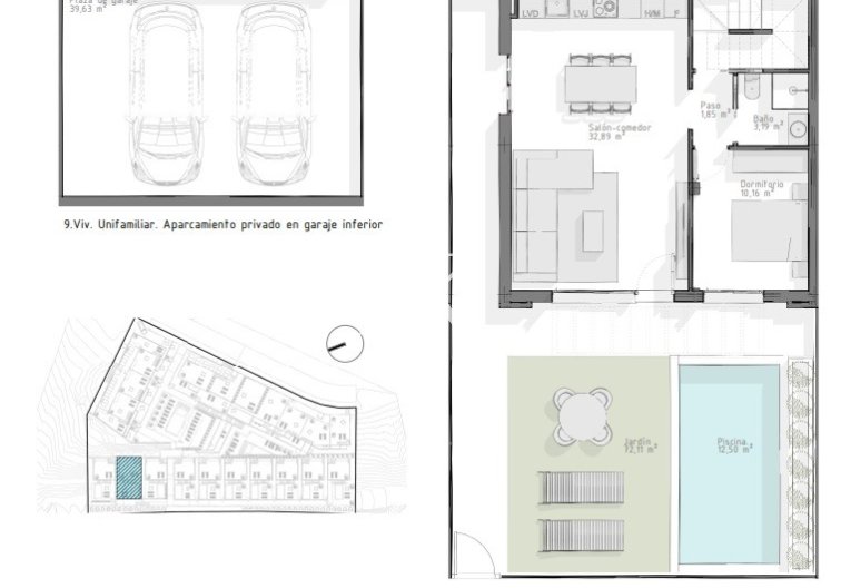 Obra Nueva en construcción - Villa independiente - Águilas - Playa de Hornillo