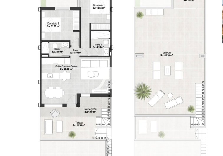 Nieuwbouw in constructie - Penthouse - Alhama de Murcia - Condado de Alhama