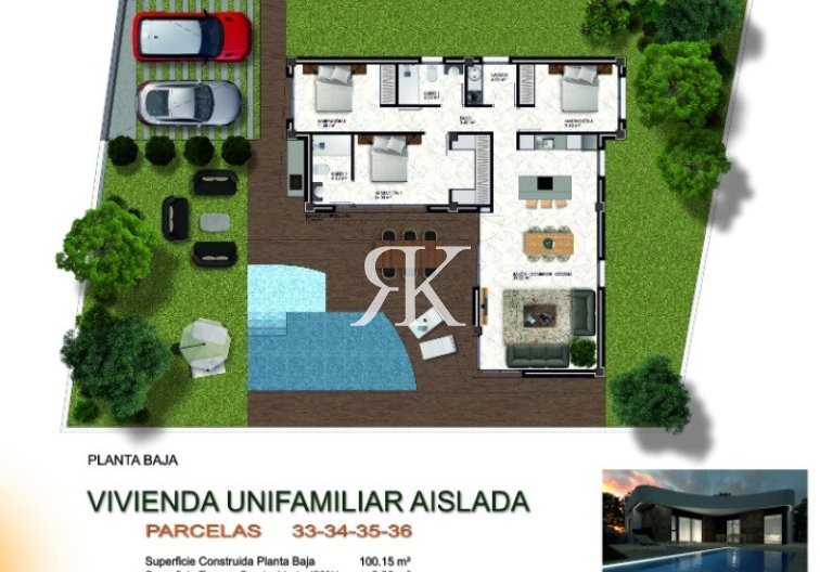 Obra Nueva en construcción - Villa independiente - Los Montesinos - La Herrada