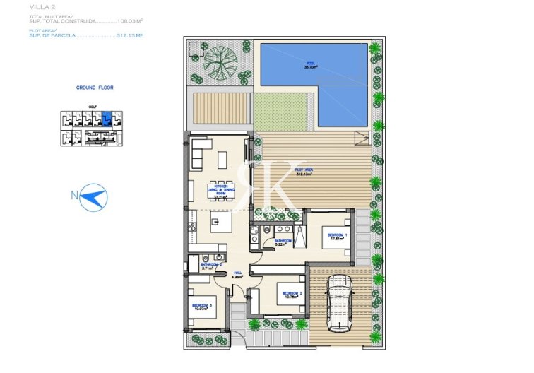 Obra Nueva en construcción - Villa independiente - Los Alcázares - La Serena Golf