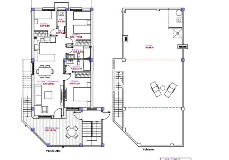 Obra Nueva en construcción - Atico - Orihuela Costa - Los Altos