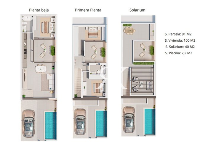 Nieuwbouw - Halfvrijstaande villa - San Pedro del Pinatar