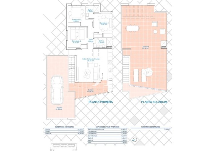 Obra Nueva - Bungalow en planta alta - Pilar de la Horadada