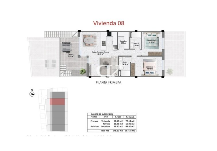 Neubau - Bungalow im obersten Stockwerk - Pilar de la Horadada