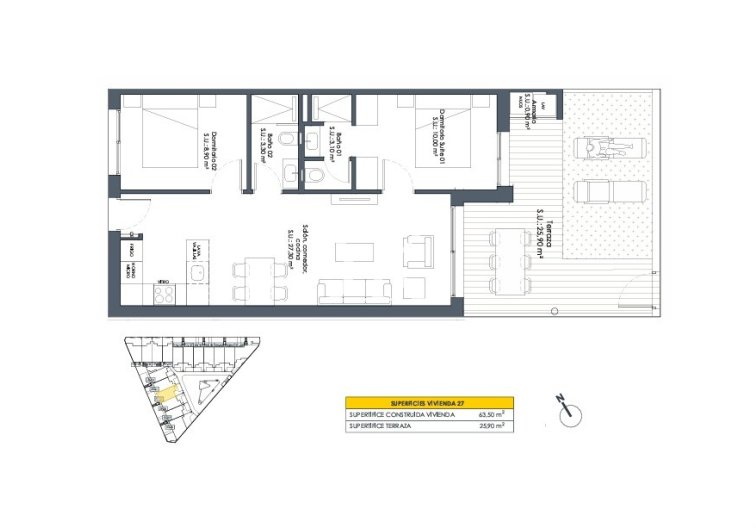 Neubau - Bungalow im Erdgeschoss - San Fulgencio
