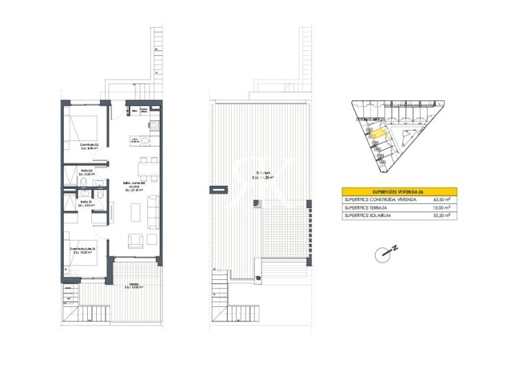 Neubau - Bungalow im obersten Stockwerk - San Fulgencio