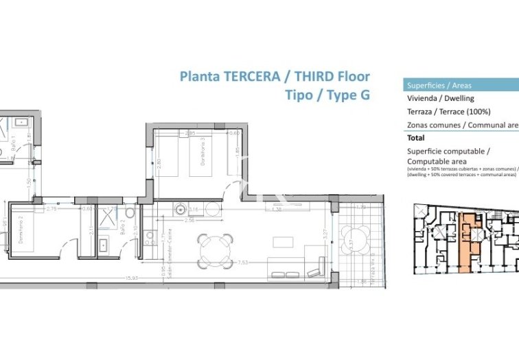 Neubau - Bungalow im obersten Stockwerk - Guardamar del Segura - Guardamar Playa