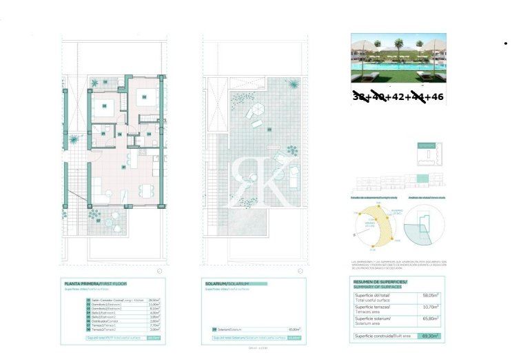 Neubau - Bungalow im obersten Stockwerk - Torrevieja - Los Balcones 