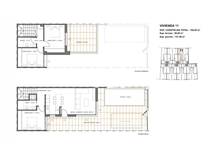 Obra Nueva - Villa pareado - San Javier - Santiago de la Ribera