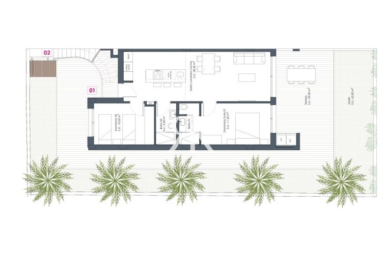 Obra Nueva - Bungalow en planta baja - San Miguel de Salinas