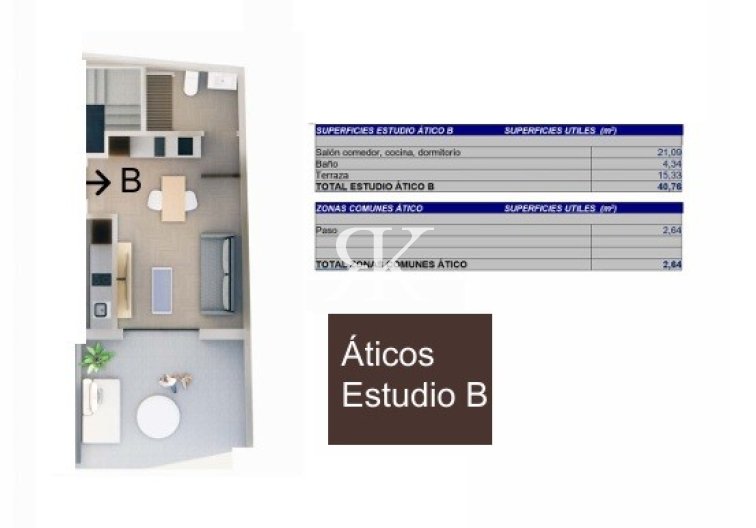 Construction Neuve - Studio penthouse - Torrevieja