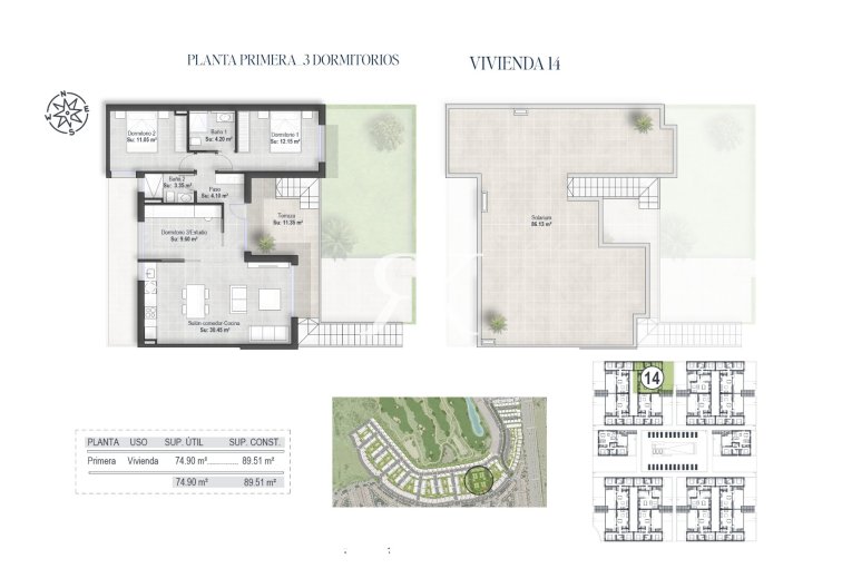 Obra Nueva - Bungalow en planta alta - Alhama de Murcia - Condado de Alhama Golf Resort