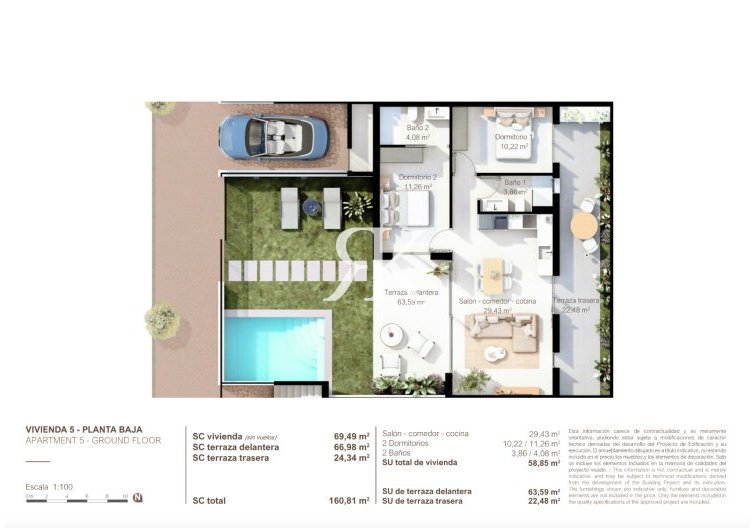 New Build - Top floor bungalow - San Pedro del Pinatar - Lo Pagán