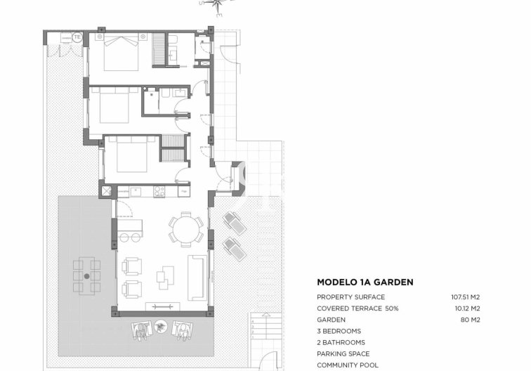 Construction Neuve - Ground floor apartment - Los Alcázares - Parque Diana