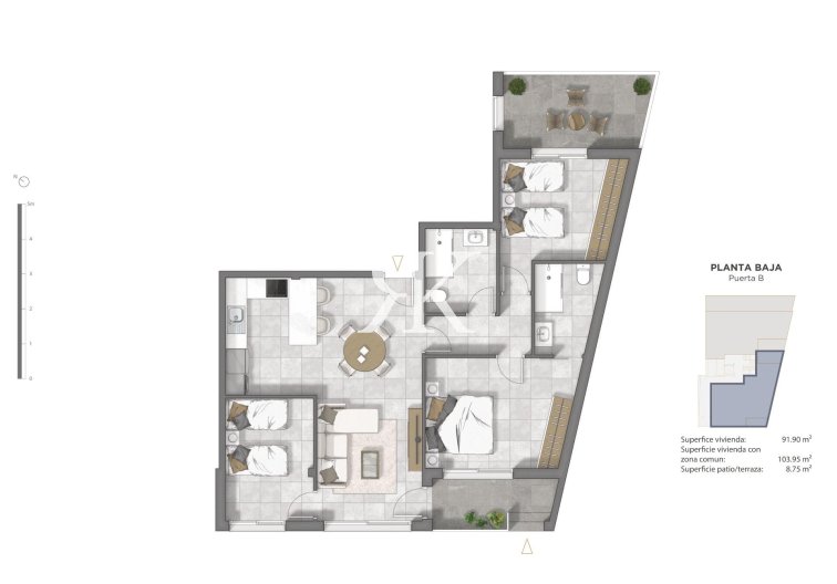 New Build - Ground floor apartment - Guardamar del Segura - Pueblo