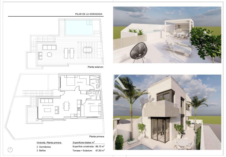 New Build - Top floor bungalow - Pilar de la Horadada - pueblo