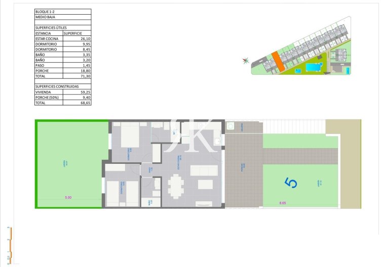 Construction Neuve - Bungalow au rez-de-chaussée - Pilar de la Horadada - pueblo