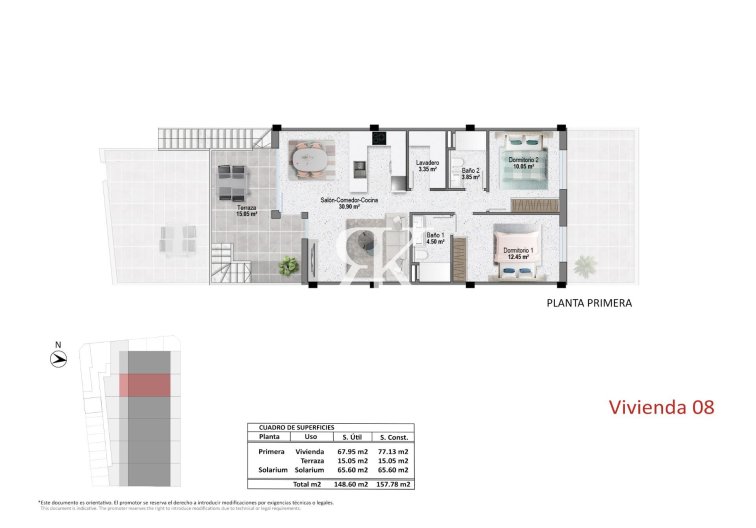 New Build - Top floor bungalow - Pilar de la Horadada - pueblo
