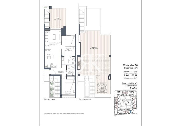 Neubau - Bungalow im obersten Stockwerk - Ciudad Quesada - Lo Marabú