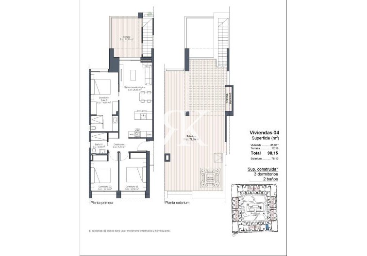 Neubau - Bungalow im obersten Stockwerk - Ciudad Quesada - Lo Marabú