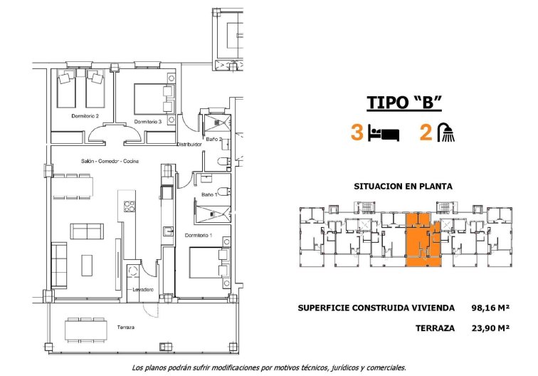 New Build - Ground floor apartment - San Miguel de Salinas - Pueblo